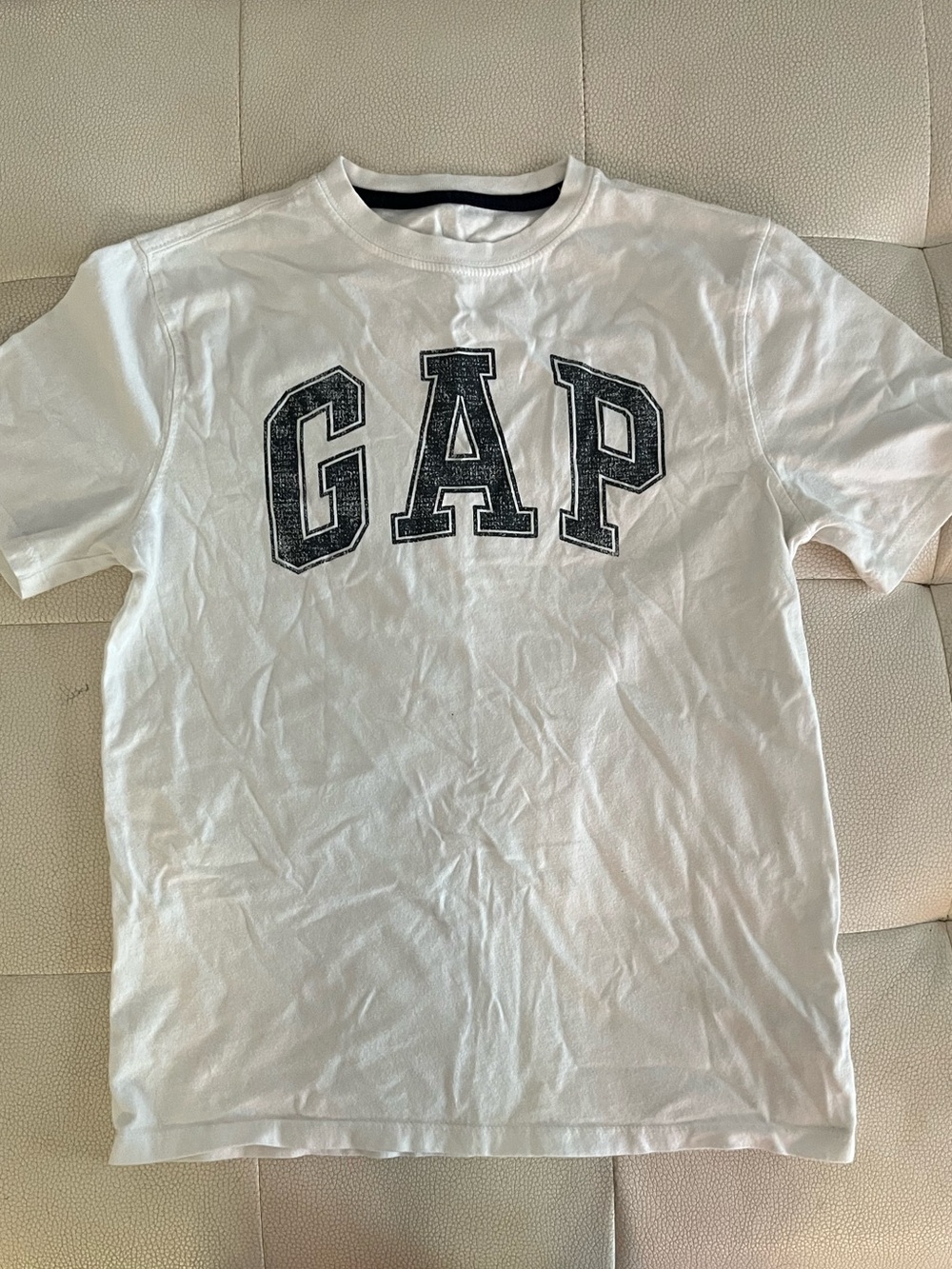 GAP White Tee with Navy Lettering